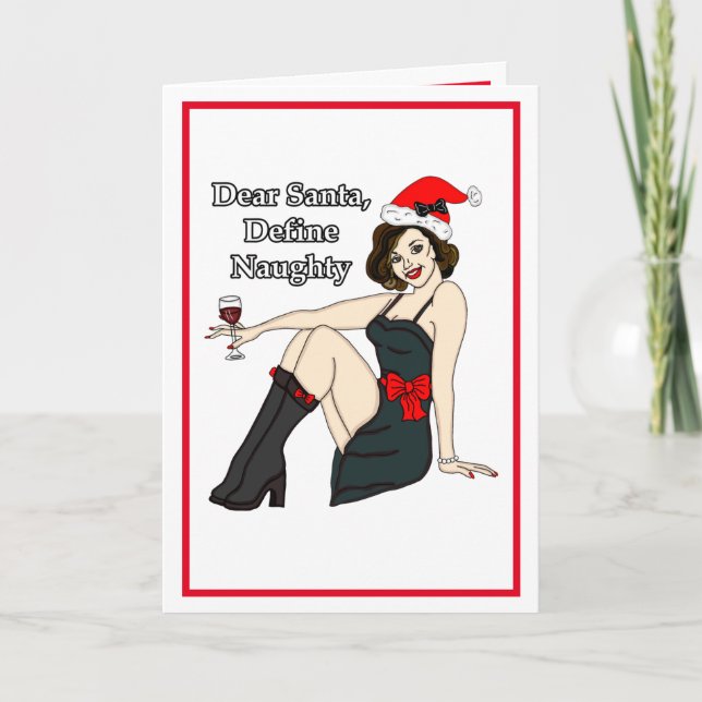 Lieber Weihnachtsmann, naughty definieren | Weihna Karte (Vorderseite)