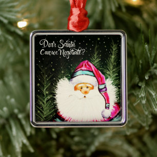 Lieber Weihnachtsmann Niedliche Weihnachtsinspiriv Ornament Aus Metall