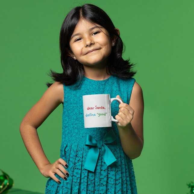 Lieber Weihnachtsmann Seinen guten Spaß Heiße Kaka Kaffeetasse (Dear Santa Define Good Funny Humor Hot Cocoa Milk Coffee Mug)