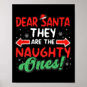 Lieber Weihnachtsmann Sie die Unartigen Weihnachte Poster