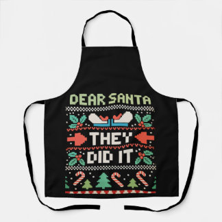Lieber Weihnachtsmann, sie haben es getan, Weihnac Schürze