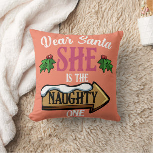 Lieber Weihnachtsmann - sie ist die schmucke, sonn Kissen