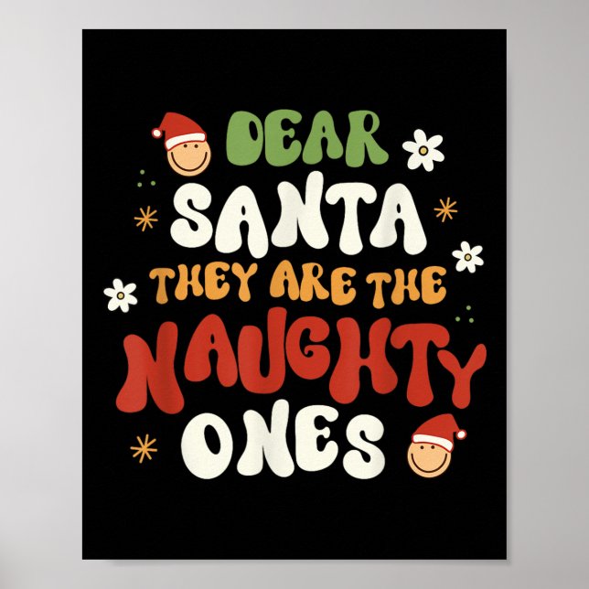 Lieber Weihnachtsmann, sie sind das lustige Zitat Poster (Vorne)