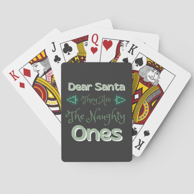Lieber Weihnachtsmann, sie sind die scheußlichen g Spielkarten (Rückseite)