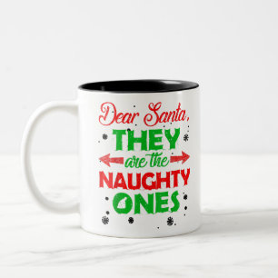Lieber Weihnachtsmann, sie sind die schmucken T-Sh Zweifarbige Tasse