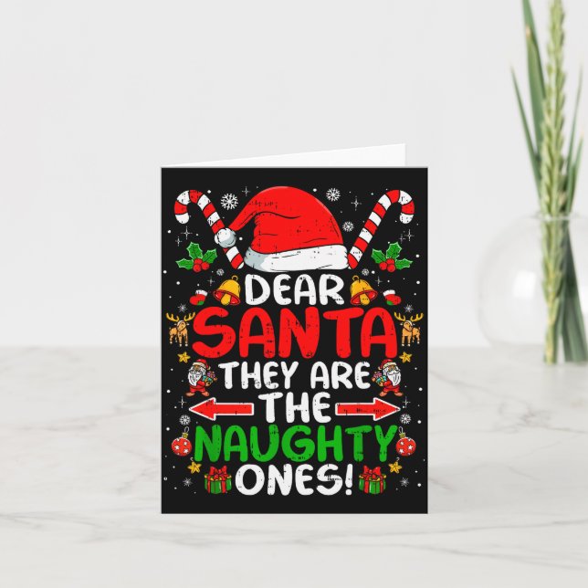 Lieber Weihnachtsmann Sie Sind Die Unartigen Lusti Karte (Vorderseite)