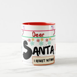 Lieber Weihnachtsmann: Sip & Share the Magic of Ch Zweifarbige Tasse