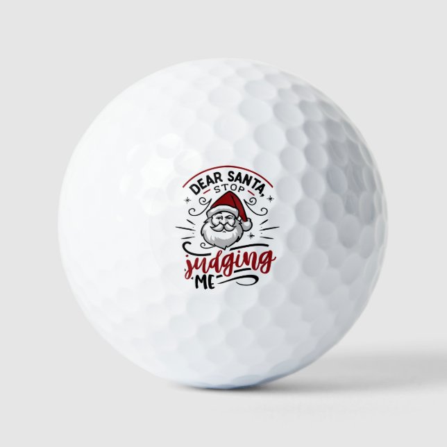 Lieber Weihnachtsmann soll mir zu Weihnachten urte Golfball (Vorderseite)
