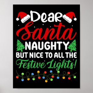 Lieber Weihnachtsmann Unartig Aber Nett Für Alle D Poster