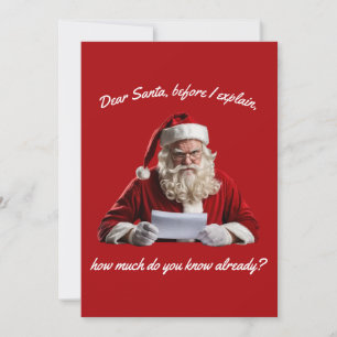 Lieber Weihnachtsmann... Weihnachtsmann, Weihnacht Feiertagskarte