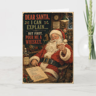 Lieber Weihnachtsmann Whiskey Lustige Weihnachten Karte