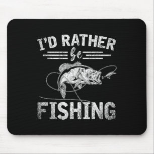 Lieber würde ich angeln Lustiges Fischer-Geschenk Mousepad