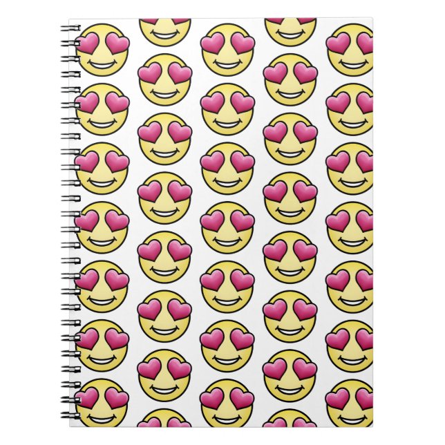 Liebes-Emoji Notizblock (Vorderseite)