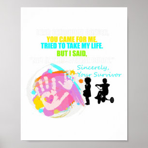 Liebes Geschenk zur Sensibilisierung für Überleben Poster