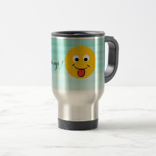Liebes glückliches Emoji-Gesicht - Sei immer glück Reisebecher
