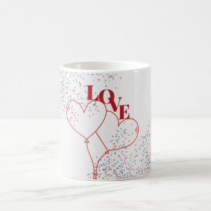 Liebes-Herz-Ballonbündel Kaffeetasse