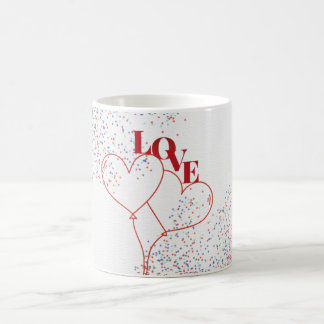 Liebes-Herz-Ballonbündel Kaffeetasse