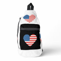 Liebes Herz gestapelt amerikanisches Flaggendesign