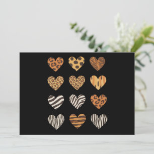 Liebes Herz Leopard Süß Valentinstag  Einladung