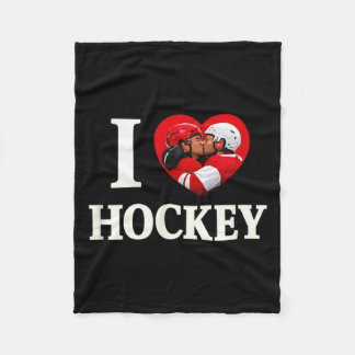 Liebes Herz Schwule Hockey Ausgeflippt Schwule Pri Fleecedecke