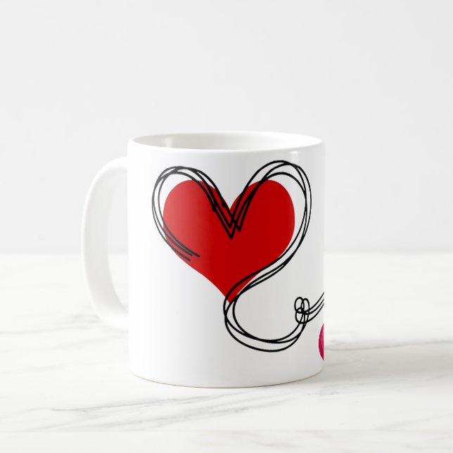 Liebes Herz Süß  Kaffeetasse (Vorderseite Links)