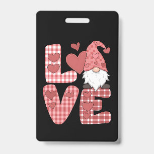 Liebes Herz Süßer Gnom Valentinstag Ausweis