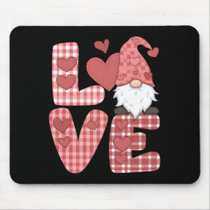 Liebes Herz Süßer Gnom Valentinstag Mousepad