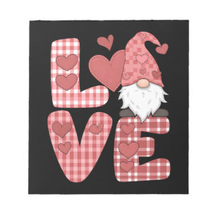 Liebes Herz Süßer Gnom Valentinstag Notizblock