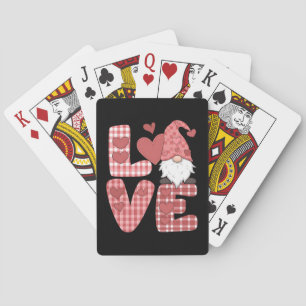 Liebes Herz Süßer Gnom Valentinstag Spielkarten