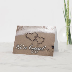 Liebes-Hochzeitskarte für den Strand Ankündigung