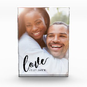 Liebes-Kalligrafie-Schrift benutzerdefinierte Farb Fotoblock