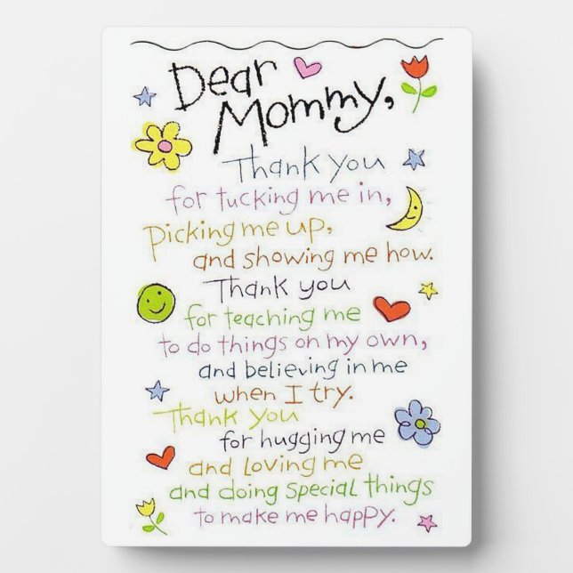 Liebes Mommy Fotoplatte (Vorderseite)