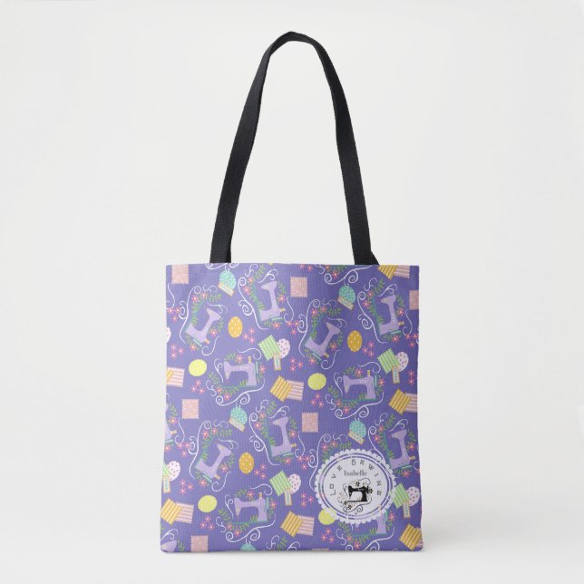 Liebes Nähmaschine Lila Tasche (Vorderseite)