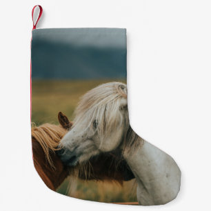 LIEBES PAAR PFERDE KLEINER WEIHNACHTSSTRUMPF