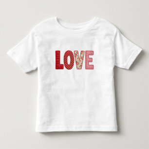 Liebes-Patchwork-Quilt-PNG-Textil-Nähdesign Kleinkind T-shirt