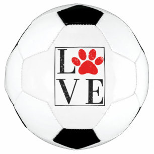 LIEBES PFOTENABDRUCK HUNDEBESITZER HAUSTIERLIEBHAB FUßBALL