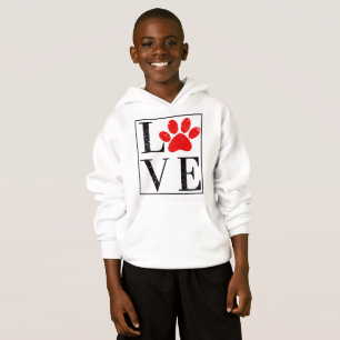 LIEBES PFOTENABDRUCK HUNDEBESITZER HAUSTIERLIEBHAB HOODIE