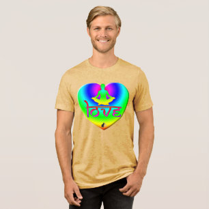 Liebes-Regenbogen-Absichten-Herz-T-Shirt Tri-Blend Shirt