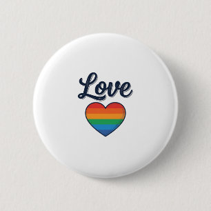 Liebes Regenbogen Herz Stolz Vektor-Shirt-Design_1 Button