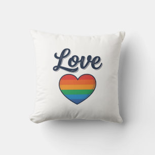 Liebes Regenbogen Herz Stolz Vektor-Shirt-Design_1 Kissen