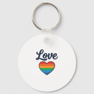 Liebes Regenbogen Herz Stolz Vektor-Shirt-Design_1 Schlüsselanhänger