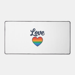 Liebes Regenbogen Herz Stolz Vektor-Shirt-Design_1 Schreibtischunterlage