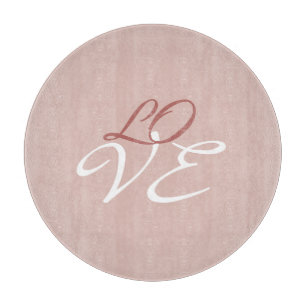 Liebes-Roségold-Farbene Kalligrafieschrift Schneidebrett