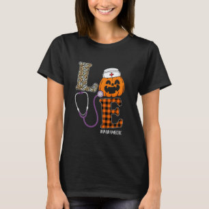 Liebes-Sanitäter-Krankenschwester-Leopard-Kürbis-H T-Shirt