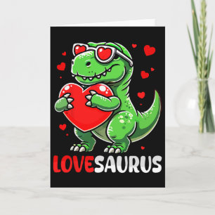 Liebes Saurus Süßer T-Rex Singles Herzen Valentins Karte