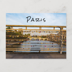 Liebes-Schlosschen an einer Brücke in Paris Postkarte