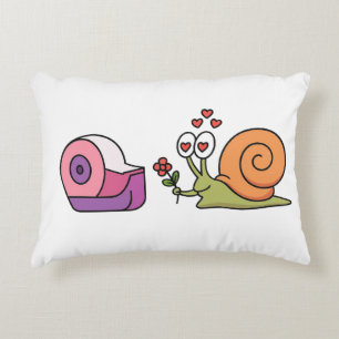 Liebes-Schnecke & Klebeband – Lustiger Kleber Dekokissen