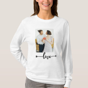 Liebes Schriftzug mit Pfeil – Romantisches Paar T- T-Shirt