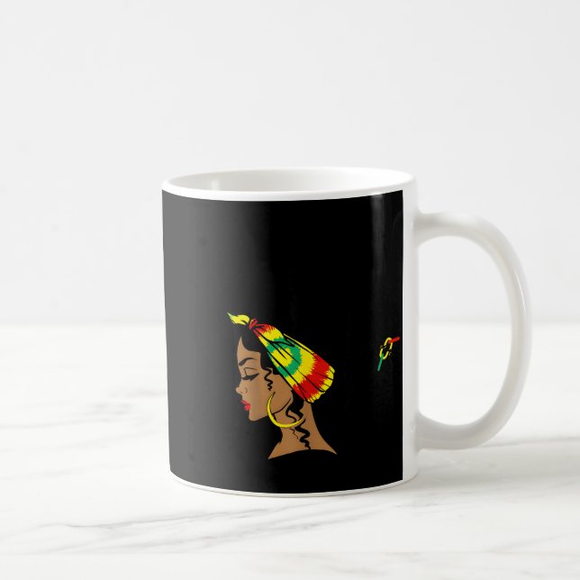 Liebes schwarzes Mädchen Afro Königin Design Kaffeetasse (Rechts)