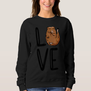 Liebes Schwein Grafik Meerschweinchen Besitzer Hau Sweatshirt